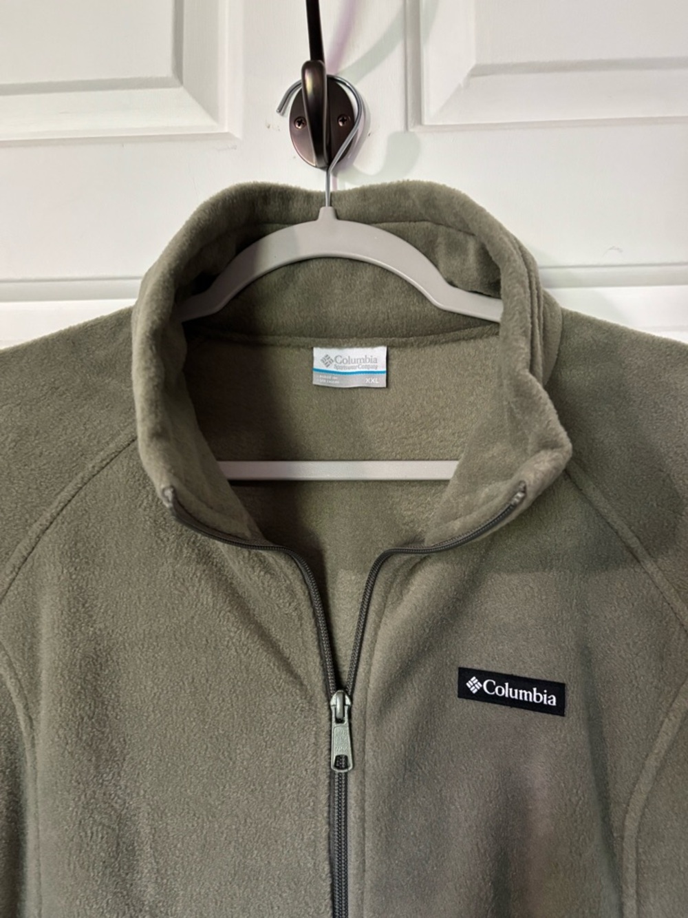 Columbia Olive Green Full-Zip Performance Fleece Jacket. SO soft & warm! XXL. - Picture 3 of 6